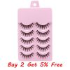 5Pairs Soft Fake Eyelashes Handmade Thick Wispy 3D Faux Mink Eyelash Natural Long Lashes Winged Lash Wholesale Eyelash Extension - 025