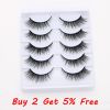5Pairs Soft Fake Eyelashes Handmade Thick Wispy 3D Faux Mink Eyelash Natural Long Lashes Winged Lash Wholesale Eyelash Extension - 3D10