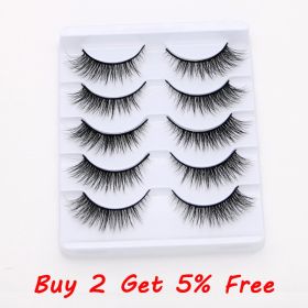 5Pairs Soft Fake Eyelashes Handmade Thick Wispy 3D Faux Mink Eyelash Natural Long Lashes Winged Lash Wholesale Eyelash Extension - 3D10