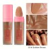 Brightening Fairy Highlighter Powder - Full Body Contouring and Clavicle Pearlescent Patting Powder for Face and Eye - 3# Golden Brown Flash