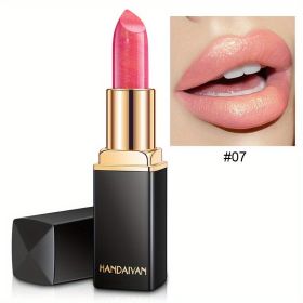 Mermaid Shiny Lipsticks - 9 Colors, Metallic Pearly Temperature Changing Lipsticks with Long Lasting Shimmer and Glitter - 07#