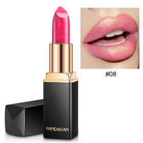 Mermaid Shiny Lipsticks - 9 Colors, Metallic Pearly Temperature Changing Lipsticks with Long Lasting Shimmer and Glitter - 08#