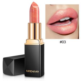 Mermaid Shiny Lipsticks - 9 Colors, Metallic Pearly Temperature Changing Lipsticks with Long Lasting Shimmer and Glitter - 03#