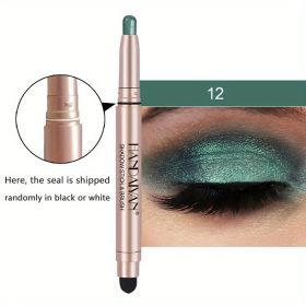 12 Color Eyeshadow Stick Eyeliner Pen, Highlighter Glitter Pearly Shimmer Matte Eyeshadow Pen, Eye Makeup Brightening Stick - No. 12 Color