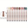 12 Color Eyeshadow Stick Eyeliner Pen, Highlighter Glitter Pearly Shimmer Matte Eyeshadow Pen, Eye Makeup Brightening Stick - Set Of 12