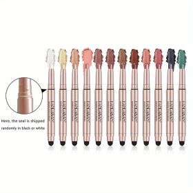 12 Color Eyeshadow Stick Eyeliner Pen, Highlighter Glitter Pearly Shimmer Matte Eyeshadow Pen, Eye Makeup Brightening Stick - Set Of 12