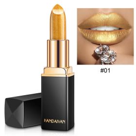 Mermaid Shiny Lipsticks - 9 Colors, Metallic Pearly Temperature Changing Lipsticks with Long Lasting Shimmer and Glitter - 01#
