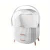 Water and Dust Free Makeup Organizer with Lid and Drawers - Perfect for Skincare Products and Vanity Organization - White
