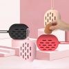 1 Pack Beauty Egg Silicone Storage Bag Dryer Cosmetics Makeup Loofah Puff Rack Storage Box Shelf Storage Tool - Black