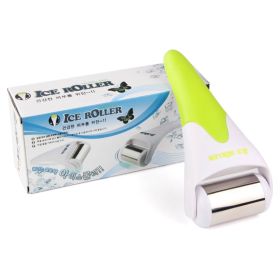 Stainless Ice Roller Body Face Facial Cold Gel Cooling Therapy Massager Skin Rejuvenation - Green
