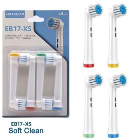 Compatible with Oral-B Toothbrush Replacement Heads For Oral-b Toothbrush Heads 4 PCS - White