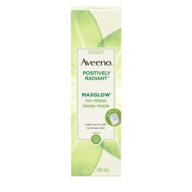 Aveeno Positively Radiant MaxGlow No-Mess Sleep Face Mask, 1.7 fl oz - Aveeno