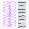 8pcs Eyebrow Stencils, Eyebrow Shaping Kit, Eyebrow Template, 8 Styles Reusable Eyebrow Stencil With Handle - 1Set - US