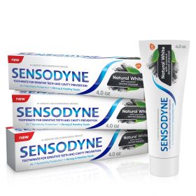 Sensodyne Natural Whitening Toothpaste;  Charcoal Toothpaste;  3 Tubes - Sensodyne