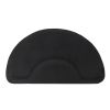 3′x 4.5′x 1/2" Beauty Salon Semicircle Anti-fatigue Salon Mat (Round Outside And Round Inside) Black - as picture