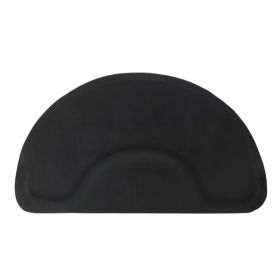3′x 4.5′x 1/2" Beauty Salon Semicircle Anti-fatigue Salon Mat (Round Outside And Round Inside) Black - as picture