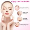 Facial Cleansing Brush Waterproof Face Spin Cleaning Brush with 5 Brush Heads  - Pink