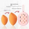 1 Pack Beauty Egg Silicone Storage Bag Dryer Cosmetics Makeup Loofah Puff Rack Storage Box Shelf Storage Tool - Black
