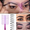 8pcs Eyebrow Stencils, Eyebrow Shaping Kit, Eyebrow Template, 8 Styles Reusable Eyebrow Stencil With Handle - 1Set - US