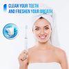 Electric Sonic Dental Calculus Scaler Oral Teeth Tartar Remover Plaque Stains Cleaner Removal Teeth Whitening Portable with LED - white