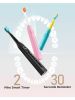 Fairywill 3X Electric Toothbrushes Rechargeable 10 Heads For Adults Kids Family,Family Kit 10 Brush Heads Waterproof - black
