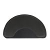 3′x 4.5′x 1/2" Beauty Salon Semicircle Anti-fatigue Salon Mat (Round Outside And Round Inside) Black - as picture