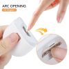 Electric Automatic Nail Clipper Manicure Nail Trimmer For Adult Baby Finger Toe Scissors Pedicure Thick Nails Cutter Sharpener - White