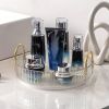360° Rotating Makeup Organizer - DIY Adjustable Carousel Spinning Holder Rack - Large Capacity Cosmetic Storage Box - White - 1 Story