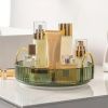 360° Rotating Makeup Organizer - DIY Adjustable Carousel Spinning Holder Rack - Large Capacity Cosmetic Storage Box - Green - 1 Story