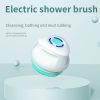 Multifunctional Electric Bath Brush with Long Handle for Exfoliating and Cleansing - Perfect for Mud Rubbing and Showering - Green