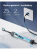 Fairywill P80 Sonic Electric Toothbrush 5 Modes with 8 Brush Heads & Travel Case, Black - Black