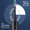 Fairywill P11 Whitening Sonic Electric Toothbrush Rechargeable 8 Brush heads - Black