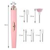 Electric Nail Drill Sander Nail Manicure Machine Mill For Manicure With Light Art Pen Tools For Gel Removing 24hShipping Fast - Pink
