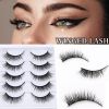 5Pairs Soft Fake Eyelashes Handmade Thick Wispy 3D Faux Mink Eyelash Natural Long Lashes Winged Lash Wholesale Eyelash Extension - 3D10
