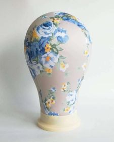 Canvas head mold for finishing wig shape (Color: Blue)