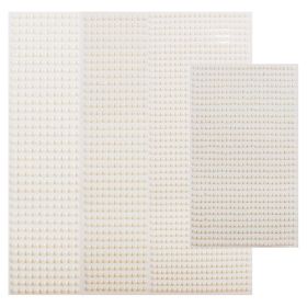 Electric Syllable Face Stickers Eyebrow Stickers Face Stickers Drill Nail Pearl Stickers (Option: Pearl rice white-646pieces)